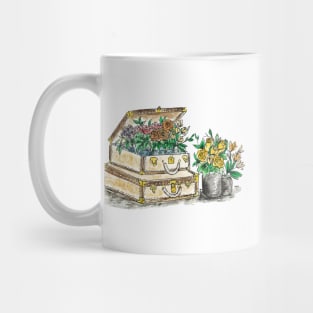 Flower Suitcase Mug